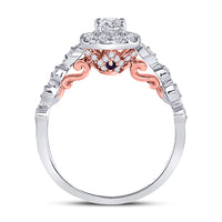 Load image into Gallery viewer, 14kt Two-tone Gold Womens Round Diamond Solitaire Bridal Wedding Engagement Ring 3/4 Cttw (Certified)
