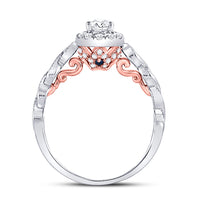 Load image into Gallery viewer, 14kt Two-tone Gold Womens Pear Diamond Solitaire Bridal Wedding Engagement Ring 3/4 Cttw (Certified)
