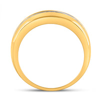 Load image into Gallery viewer, 10kt Yellow Gold Mens Round Diamond Wedding Band Ring 1/2 Cttw
