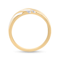 Load image into Gallery viewer, 14kt Yellow Gold Mens Round Diamond Wedding Band Ring 1/8 Cttw
