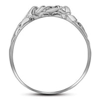 Load image into Gallery viewer, Sterling Silver Mens Round Diamond Cluster Nugget Ring 1/20 Cttw
