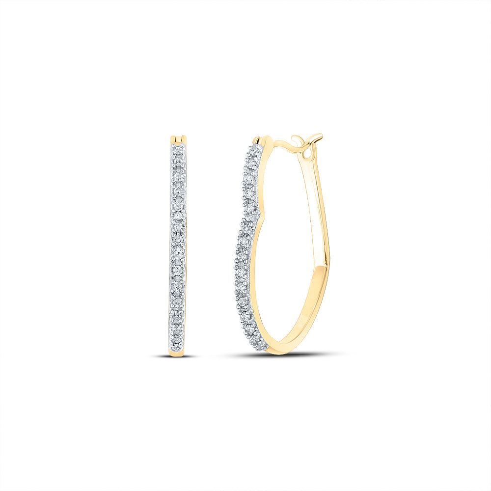 1/8CT-DIA P1 FASHION HIGH HOOPS EARRING
