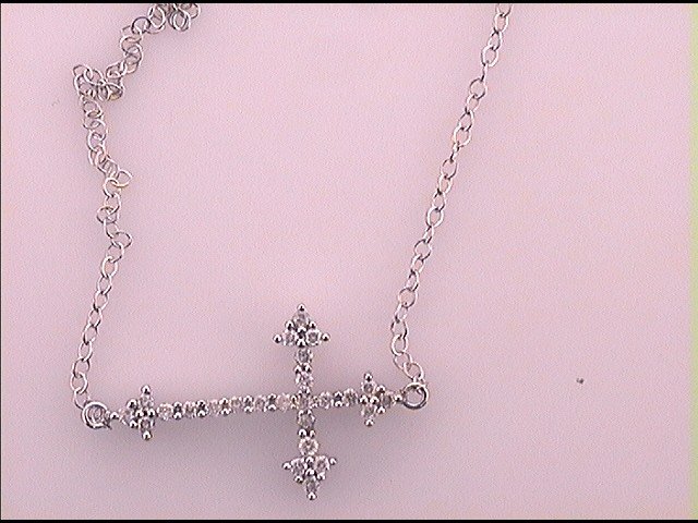 1/4CTW-DIA CROSS NECKLACE