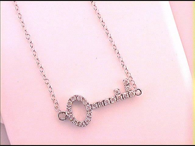 1/4CT-DIA KEY NECKLACE