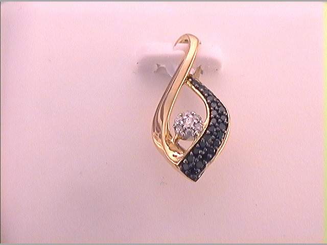 1/8CTW-DIA BLACK DIAMOND PENDANT