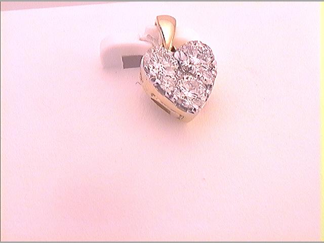 1/2CTW-DIA HEART PENDANT