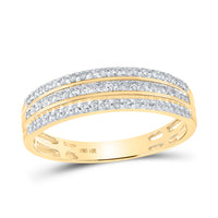 Load image into Gallery viewer, 14kt Yellow Gold His &amp; Hers Round Diamond Solitaire Matching Bridal Wedding Ring Band Set 1-1/4 Cttw
