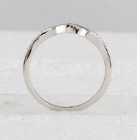 Load image into Gallery viewer, 10kt White Gold Womens Round Diamond Twist Bridal Wedding Engagement Ring Band Set 1/3 Cttw
