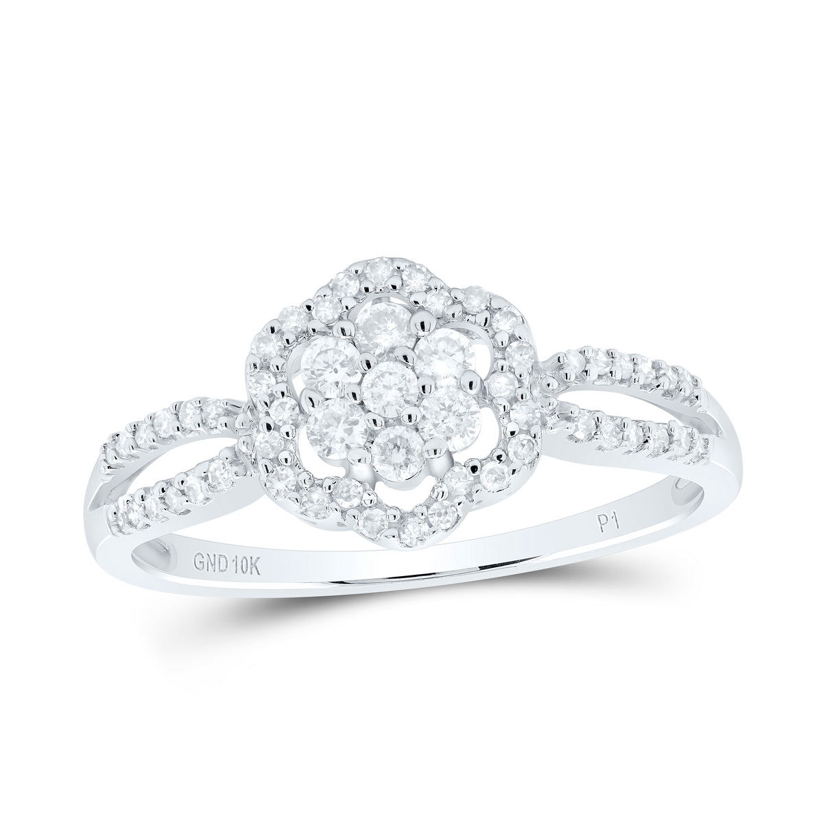 1/3CT-DIA FLOWER RING