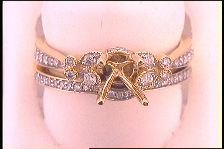 3/8CT-DIA SEMI-MOUNT BRIDAL SET