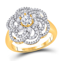 Load image into Gallery viewer, 1 CT-DIA 3/8(CRD) FLOWER RING

