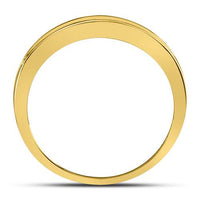 Load image into Gallery viewer, 14kt Yellow Gold Womens Round Diamond Wedding Channel Set Band 1/4 Cttw Size 9
