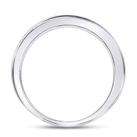 Load image into Gallery viewer, 14kt White Gold Womens Round Diamond Wedding Channel Set Band 1/4 Cttw
