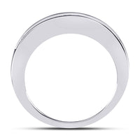 Load image into Gallery viewer, 14kt White Gold Womens Round Diamond Wedding Channel Set Band 1/4 Cttw Size 5
