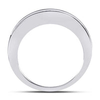 Load image into Gallery viewer, 14kt White Gold Womens Round Diamond Wedding Channel Set Band 1/4 Cttw Size 5
