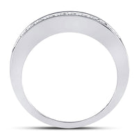 Load image into Gallery viewer, 14kt White Gold Womens Round Diamond Wedding Channel Set Band 1/4 Cttw Size 6
