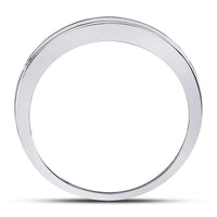 Load image into Gallery viewer, 14kt White Gold Womens Round Diamond Wedding Channel Set Band 1/4 Cttw Size 8
