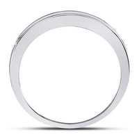 Load image into Gallery viewer, 14kt White Gold Womens Round Diamond Wedding Channel Set Band 1/4 Cttw Size 8
