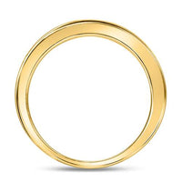 Load image into Gallery viewer, 14kt Yellow Gold Womens Round Diamond Wedding Channel Set Band 1/2 Cttw
