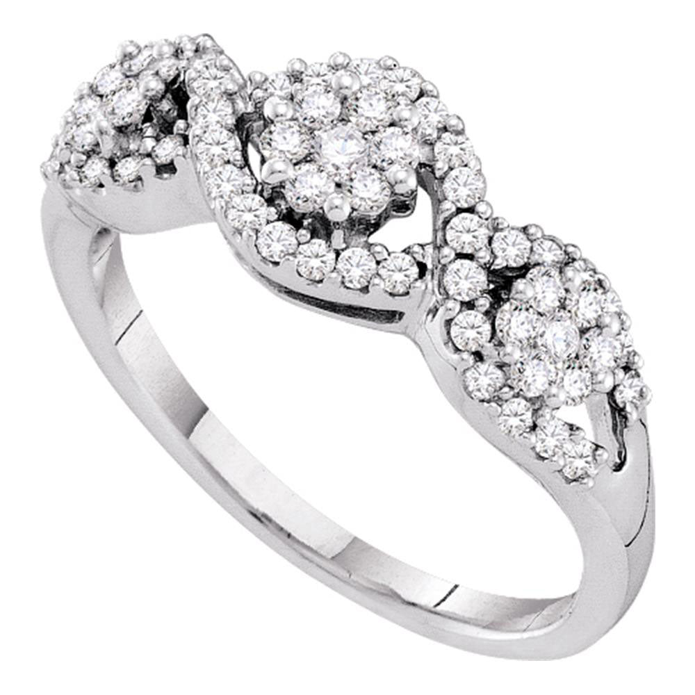 1/2CT-DIA FLOWER RING
