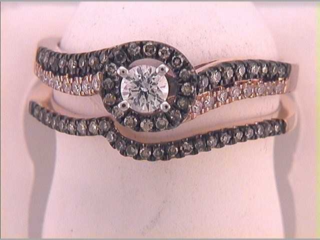 1/2CTW-DIA BROWN  BRIDAL SET