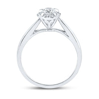 Load image into Gallery viewer, 14kt White Gold Womens Round Diamond Solitaire Bridal Wedding Engagement Ring 1/2 Cttw
