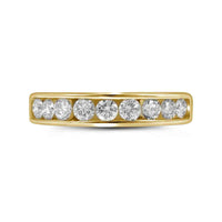 Load image into Gallery viewer, 14kt Yellow Gold Womens Round Diamond Wedding Channel Set Band 1.00 Cttw
