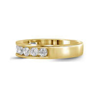 Load image into Gallery viewer, 14kt Yellow Gold Womens Round Diamond Wedding Channel Set Band 1.00 Cttw
