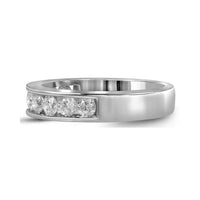 Load image into Gallery viewer, 14kt White Gold Womens Round Channel-set Diamond Single Row Wedding Band 1.00 Cttw
