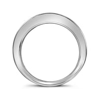 Load image into Gallery viewer, 14kt White Gold Womens Round Channel-set Diamond Single Row Wedding Band 1.00 Cttw
