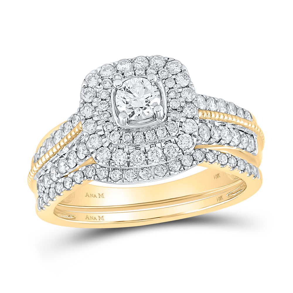 1CT-DIA 1/4CT-CRD BRIDAL SET CERTIFIED