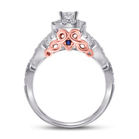 Load image into Gallery viewer, 14kt Two-tone Gold Womens Round Diamond Bridal Wedding Engagement Ring Band Set 1.00 Cttw (Certified)
