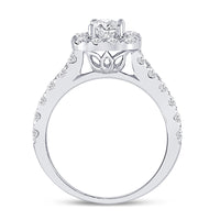 Load image into Gallery viewer, 14kt White Gold Womens Round Diamond Solitaire Bridal Wedding Engagement Ring 1-1/2 Cttw (Certified)
