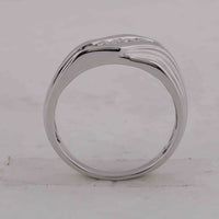 Load image into Gallery viewer, 10kt White Gold Mens Round Diamond Wedding Band Ring 1/3 Cttw
