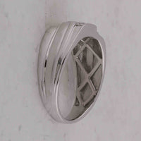 Load image into Gallery viewer, 10kt White Gold Mens Round Diamond Wedding Band Ring 1/3 Cttw
