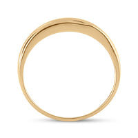 Load image into Gallery viewer, 14kt Yellow Gold Mens Round Channel-set Diamond Wedding Anniversary Band Ring 1/4 Cttw
