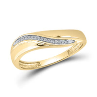 Load image into Gallery viewer, Sterling Silver Round Diamond Yellow-tone His &amp; Hers Matching Wedding Engagement Ring band Set 1/5 Cttw
