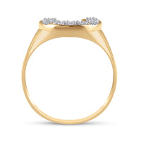 Load image into Gallery viewer, 0.01CTW-DIA HORSE-SHOE MENS RING
