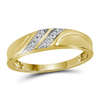 Load image into Gallery viewer, 10k Yellow Gold Diamond Cluster Matching Trio His &amp; Hers Wedding Ring Band Set 1/3 Cttw
