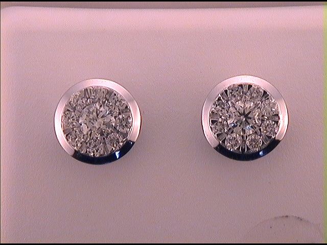 3/4CTW-DIA ROUND EARRING