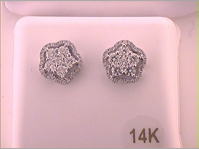 1CTW-DIA EARRING