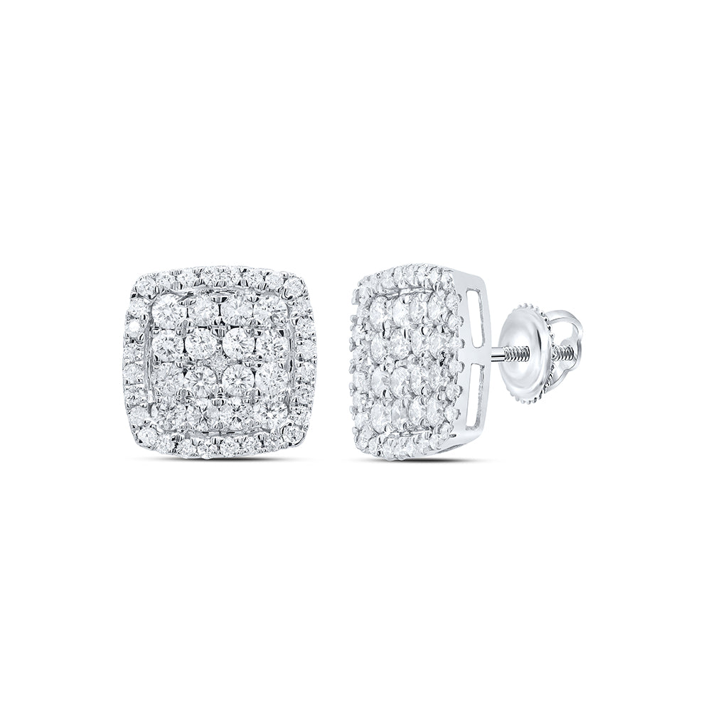 1CTW-DIA CN MENS SQUARE EARRING