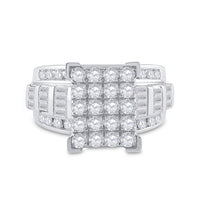 Load image into Gallery viewer, 10kt White Gold Womens Round Diamond Cindys Dream Cluster Bridal Wedding Engagement Ring 2.00 Cttw
