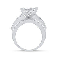 Load image into Gallery viewer, 10kt White Gold Womens Round Diamond Cindys Dream Cluster Bridal Wedding Engagement Ring 2.00 Cttw
