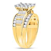 Load image into Gallery viewer, 10kt Yellow Gold Womens Round Diamond Cindys Dream Cluster Bridal Wedding Engagement Ring 2.00 Cttw
