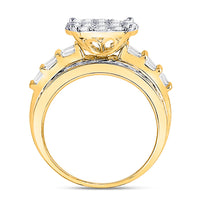 Load image into Gallery viewer, 10kt Yellow Gold Womens Round Diamond Cindys Dream Cluster Bridal Wedding Engagement Ring 2.00 Cttw
