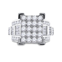 Load image into Gallery viewer, 10kt White Gold Womens Round Diamond Cindys Dream Cluster Bridal Wedding Engagement Ring 3.00 Cttw
