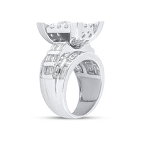 Load image into Gallery viewer, 10kt White Gold Womens Round Diamond Cindys Dream Cluster Bridal Wedding Engagement Ring 3.00 Cttw
