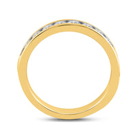 Load image into Gallery viewer, 14kt Yellow Gold Womens Round Diamond Channel-set 4mm Wedding Band 3/4 Cttw
