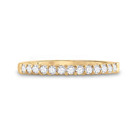Load image into Gallery viewer, 14kt Yellow Gold Womens Machine Set Round Diamond Wedding Band 1/4 Cttw
